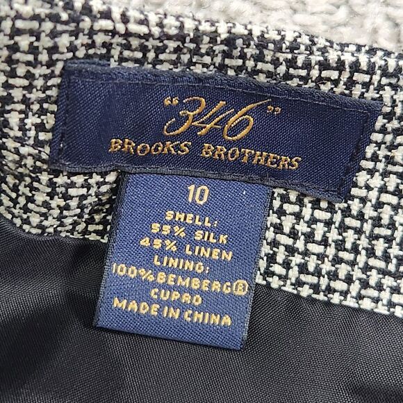 Brooks Brothers Black and White A-Line Skirt - Picture 2 of 9